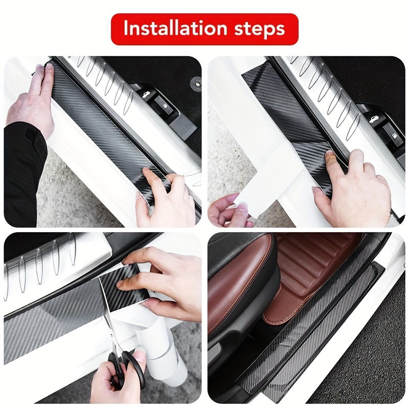 3D Carbon Fiber Vinyl Wrap for Car Protection Scratch Resistant Black