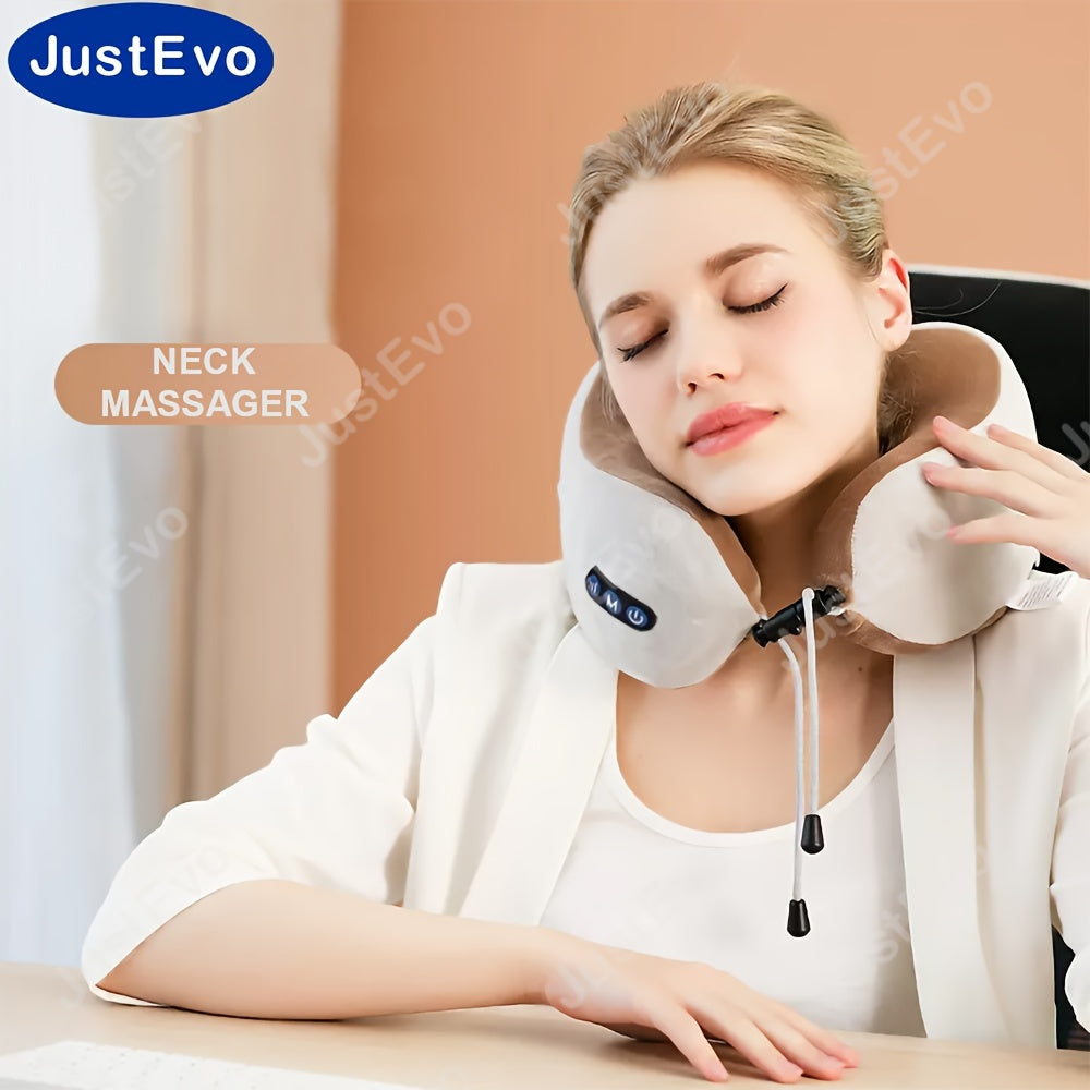 Bo'yin va bo'yin umurtqasi massaji uchun elektr U-shaklidagi massajer, portativ yostiq.