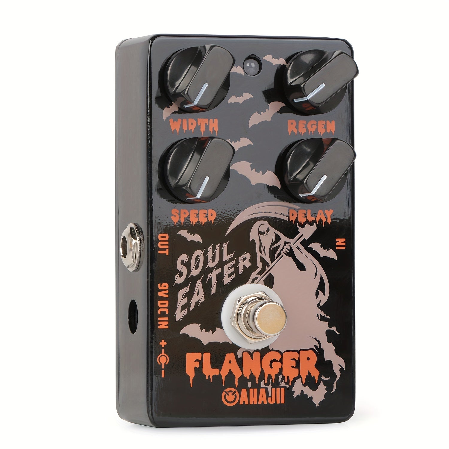 Alüminiy alloy qora Flanger gitara effekt pedali haqiqiy bypass analog signal