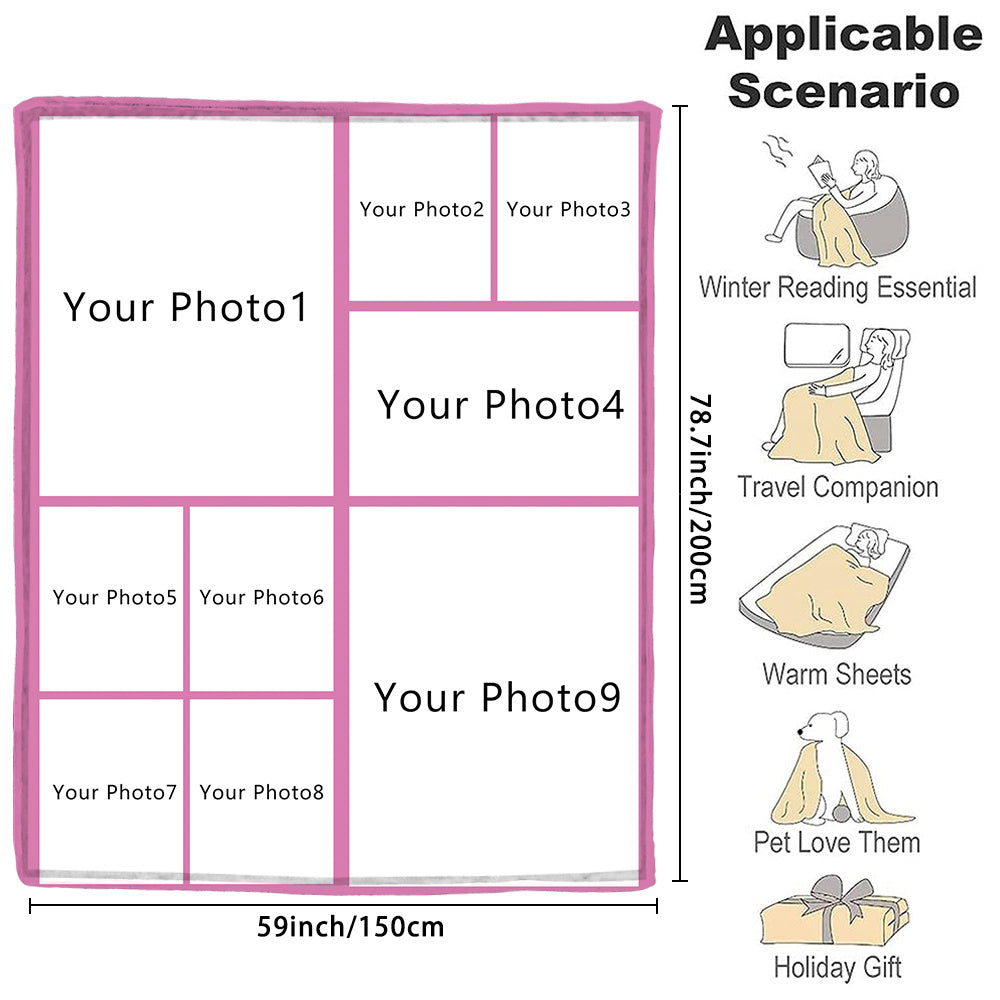 Personalized Couple Flannel Throw Blanket Soft Warm Gift for Couch Bed Camping