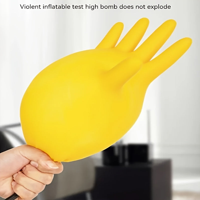 6 Pairs Reusable Rubber Gloves with Long Sleeves for Kitchen Cleaning and Work