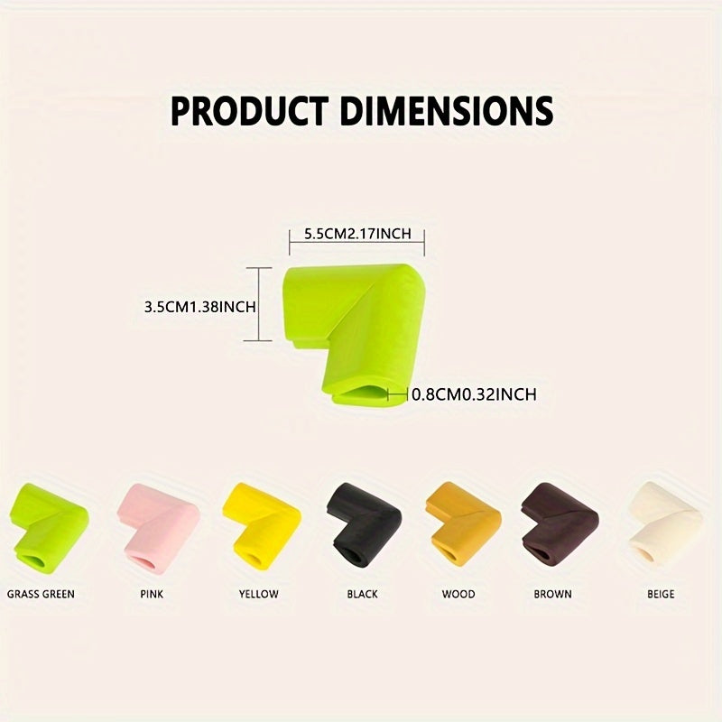 Set of 10 Soft Anti-Bump Glass Table Corner Protectors for Child Safety