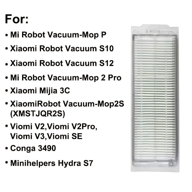 Wellmi qayta ishlanadigan HEPA filtr Xiaomi va Mi Robot tozalagichlari bilan mos keladi, S10, S12, Mijia 3C, Mop-P, Mop 2S va 2 Pro modellari uchun havo sifatini va ishlashini yaxshilaydi.