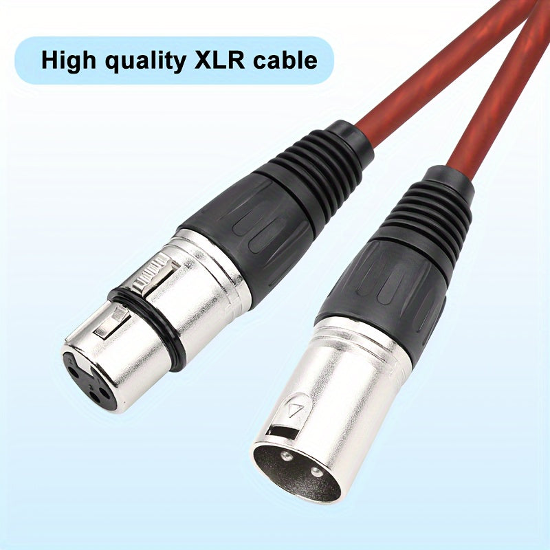 I-Zclive Premium XLR Audio Cable - Erkakdan Ayolga, Rux Qotishmasi, 3-Pin Balanslangan Mikrofon va Spiker Kabeli, Rekording Jihozlari, Preamplifikatorlar va Radio Stansiyalar uchun