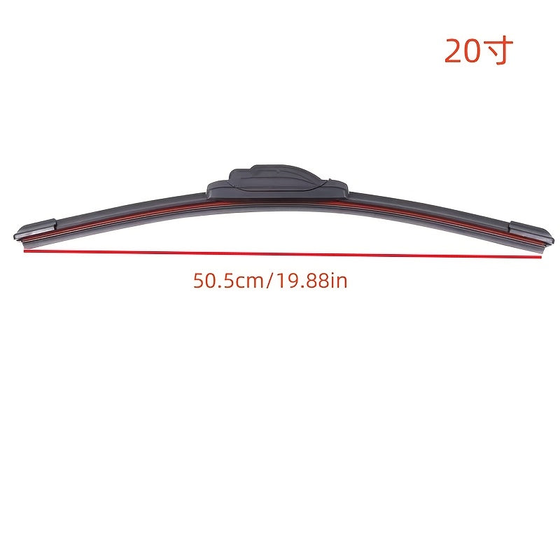 Durable 4-Layer J Hook Wiper Blades with Rubber Strips for All Cars 35.56-71.12 cm