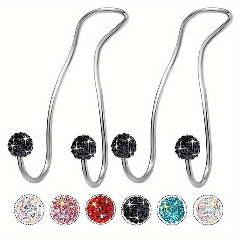 2PCS Car Headrest Hooks Metal Universal Seat Back Organizer Bag Holder