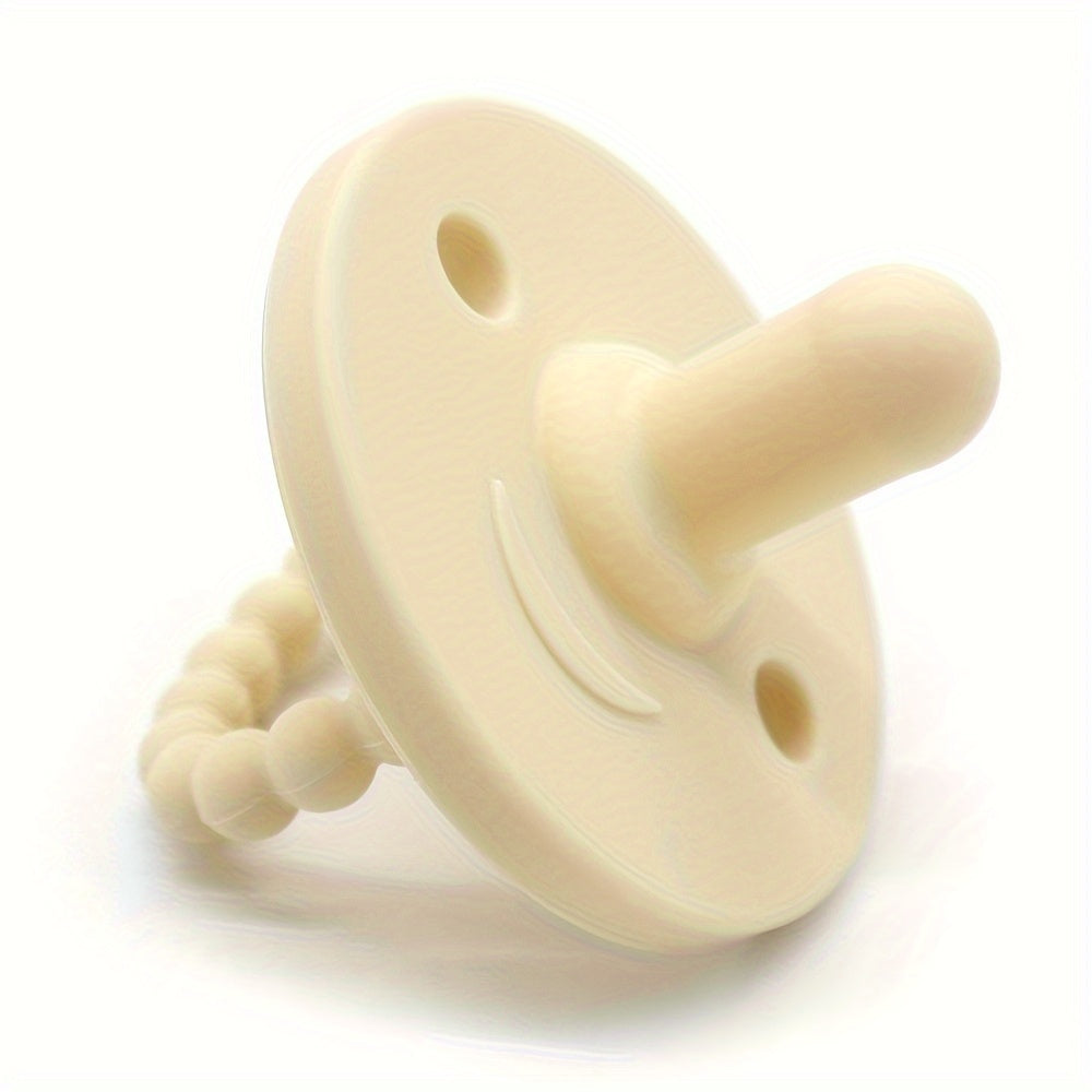 Soft Silicone Pacifier for Newborns with Cute Round Shape Teething Soother