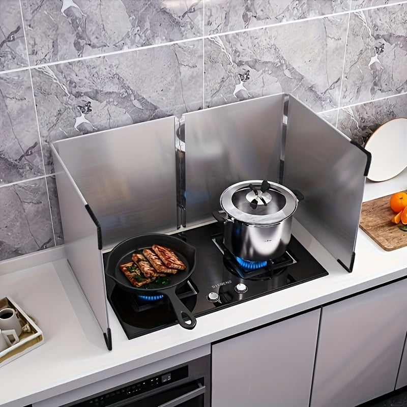 Stainless Steel Grease Trap for Cooktops, Splash Protection, Heat Insulation