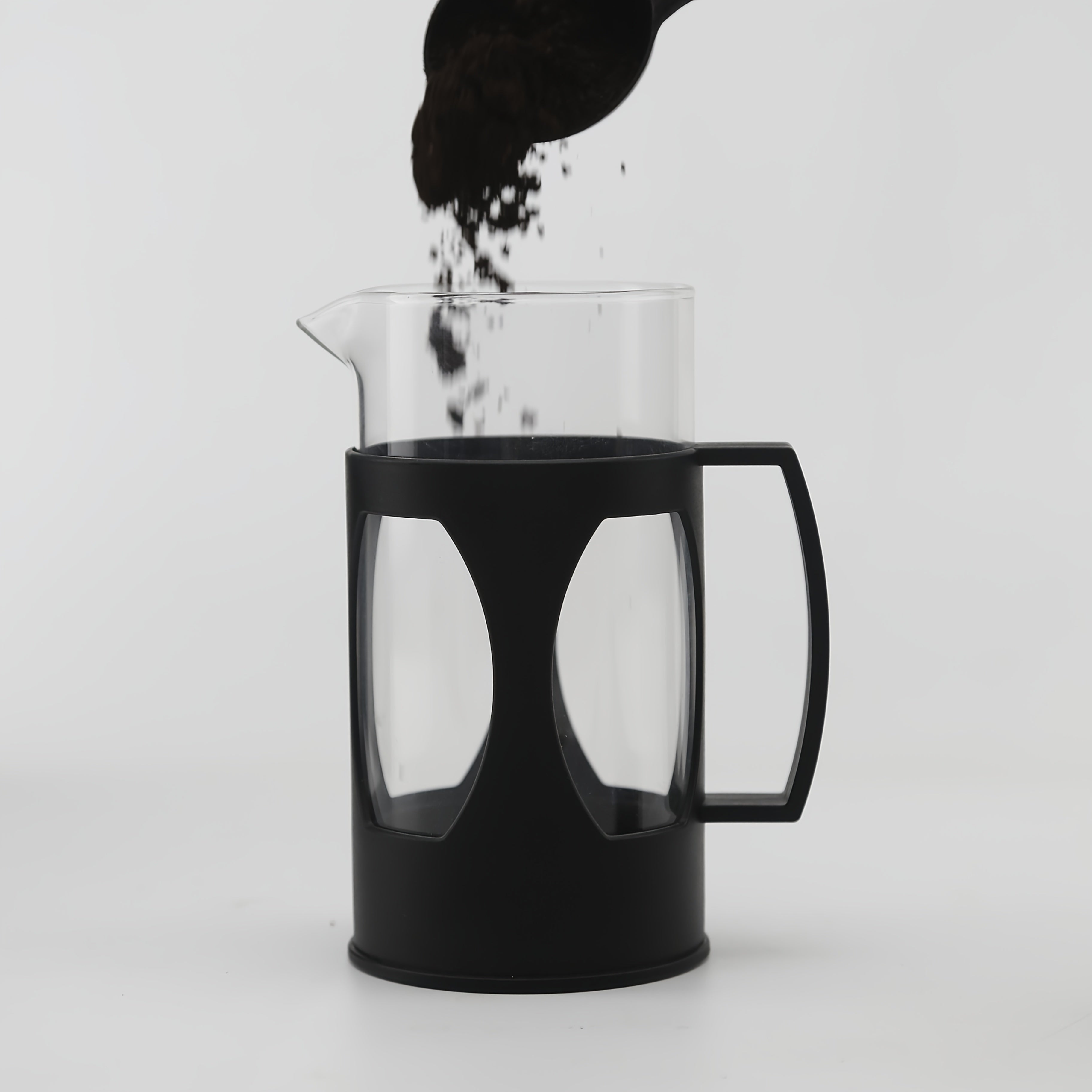 Glass French Press Coffee Maker with Stainless Steel Filter 4 Cup Capacity