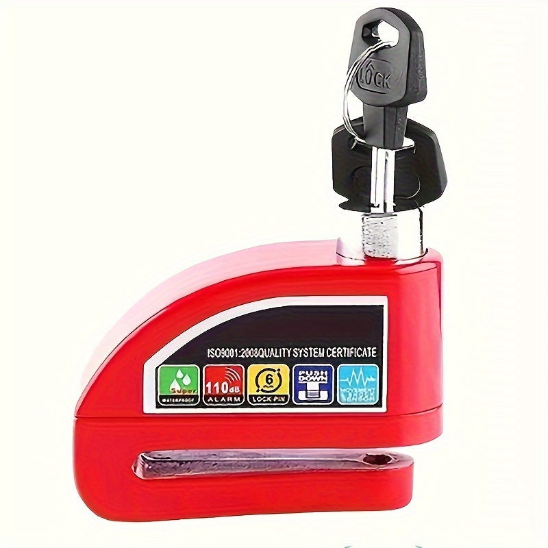 Bike Lock with Alarm Steel Cable Anti-Theft Aluminum Alloy 6mm