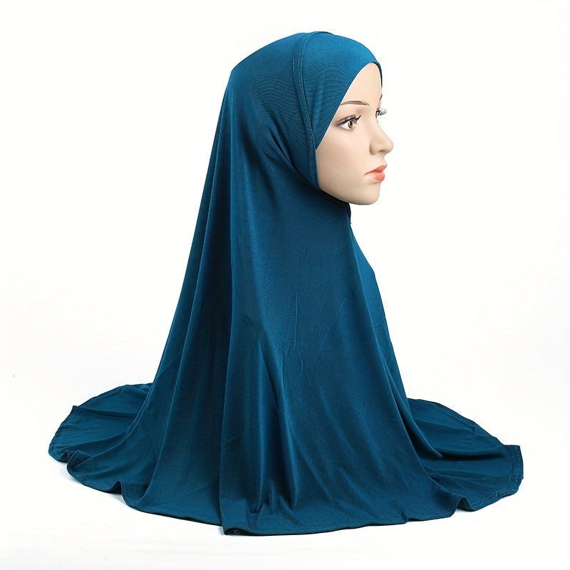 Solid Color Instant Hijab Bandana Scarf Wrap for Women Sun Protection