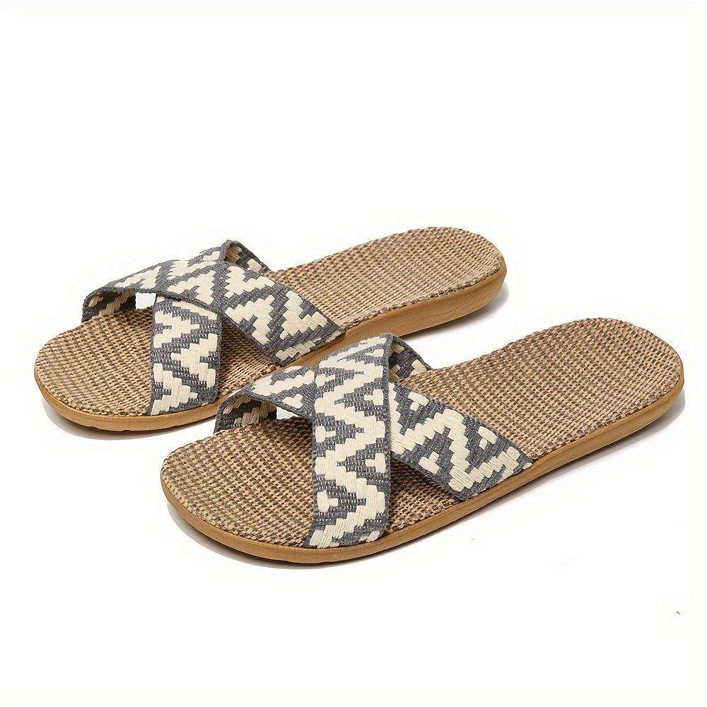Women Open Toe Slides Casual Slip-On Summer Flat Shoes
