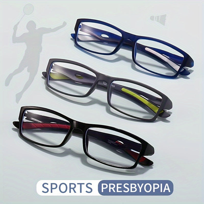 Juego de 3 gafas de lectura ultraligeras para personas de mediana edad y mayores, antideslizantes y anti-fatiga