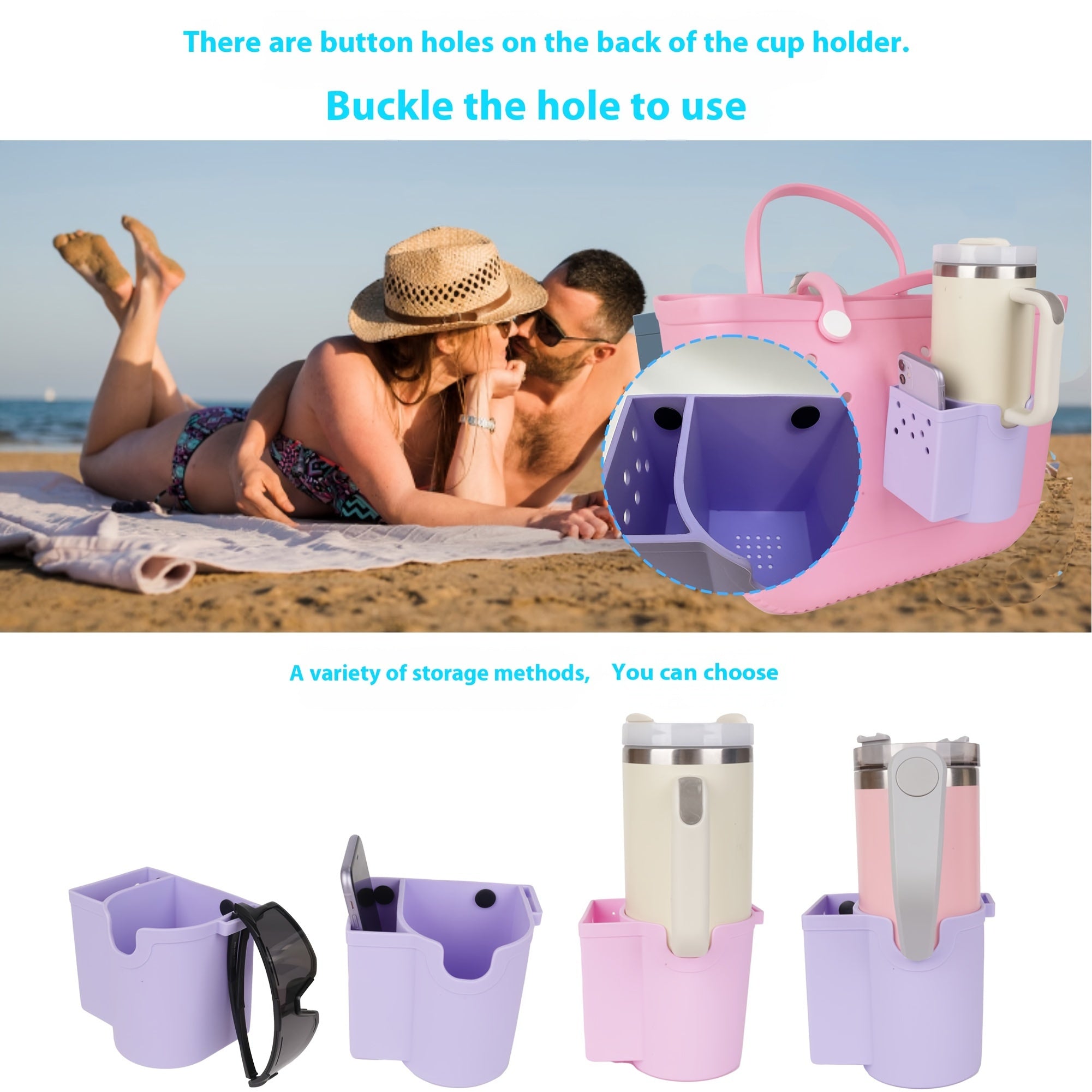 Beach Bag Accessories Water Cup Holder Mobile Phone Storage Bag