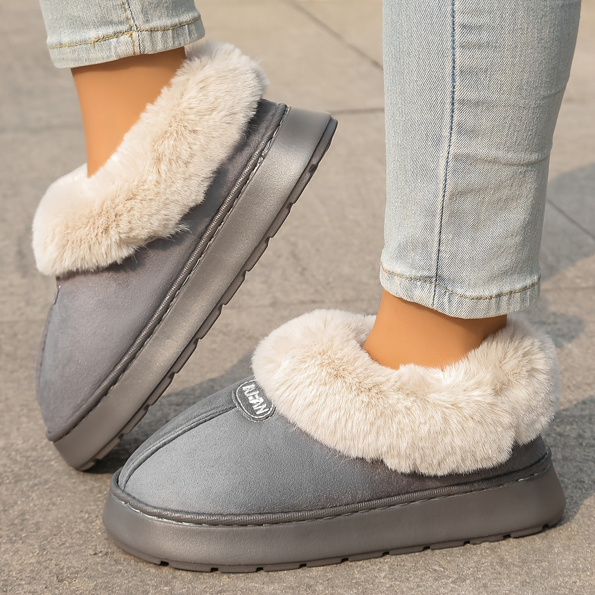 Женские зимние сапоги на fleece-утеплителе, однотонные, повседневные, водонепроницаемые, зимняя обувь