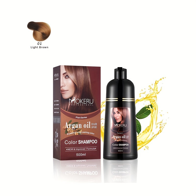 3-in-1 Argan Oil Hair Dye for Gray Coverage Unisex Paste