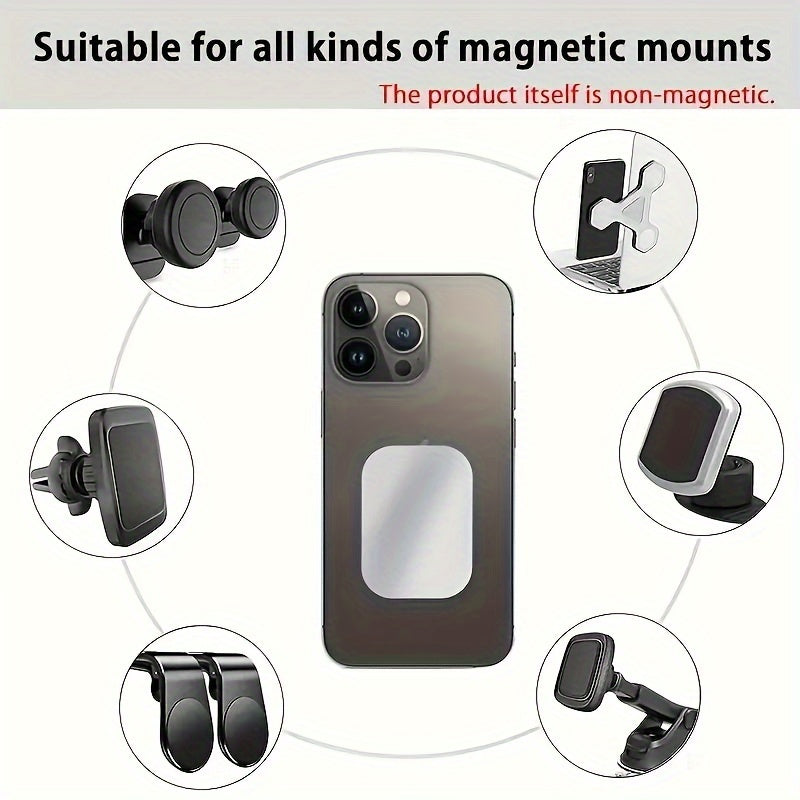 Universal Iron Alloy Non-Magnetic Phone Mount for All Magnetic Car Mounts