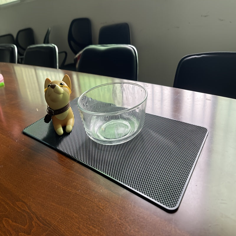 Black Silicone Dashboard Mat for Car Non-Slip Heat-Resistant Washable