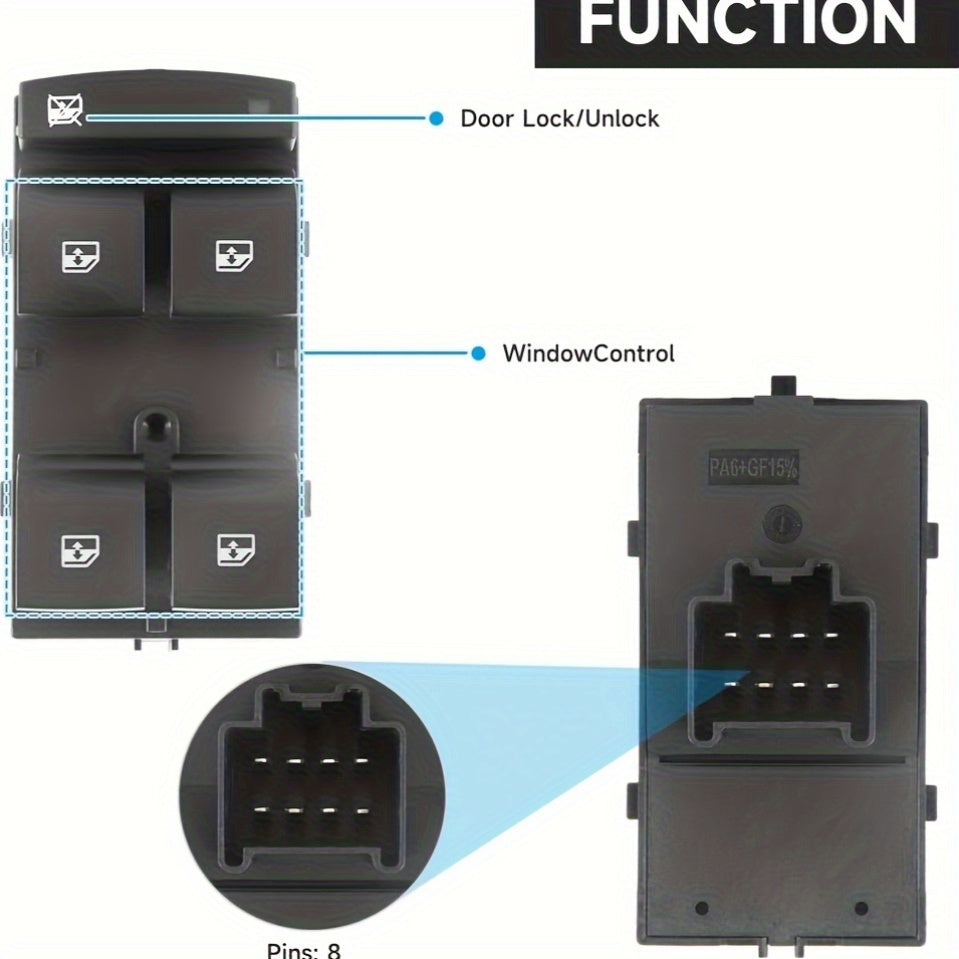 Driver Side Power Window Switch for Chevrolet Cruze 2011-2016 Front Replacement
