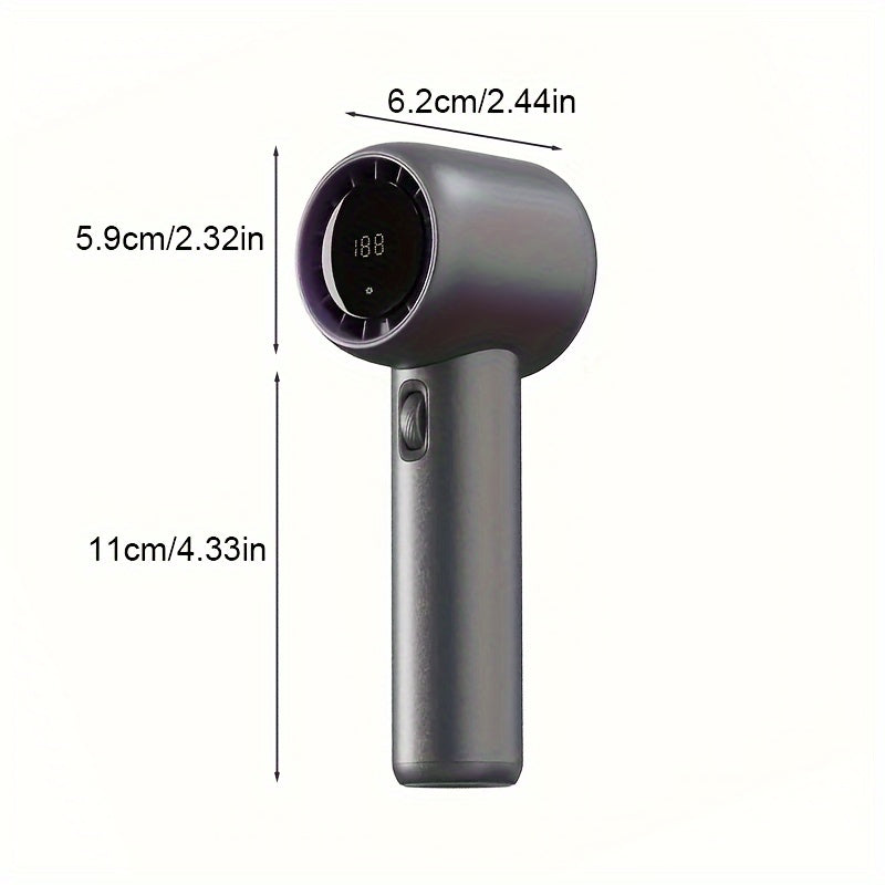 Portable Handheld Fan with Digital Display, Ultra-Quiet, Rapid Cooling