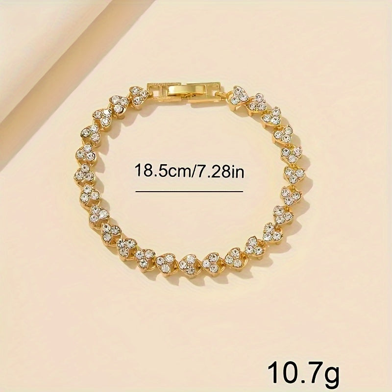 Women's Luxury Rhinestone Quartz Watch Set with Digital Dial and Alloy Strap