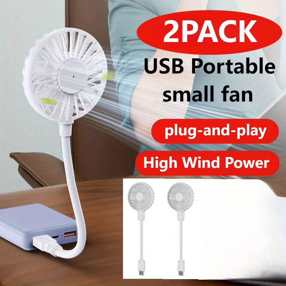 Mini ventilador USB pequeño 1/2/4 unidades portátil silencioso para oficina, viajes, camping y dormitorio