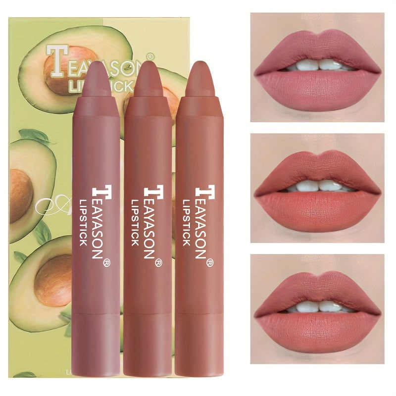 Women Lipstick Set 3pcs Matte Longwear Lipstick Colors