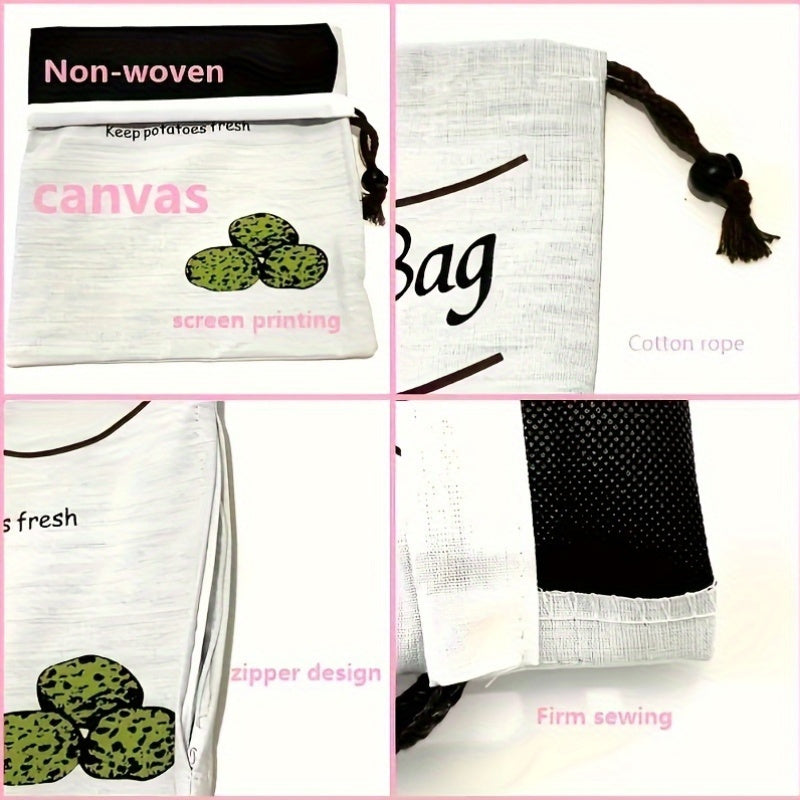 Qayta ishlatiladigan sabzavotlarni saqlash sumkalar, chiziqli yopish uchun, kartoshka va piyoz uchun