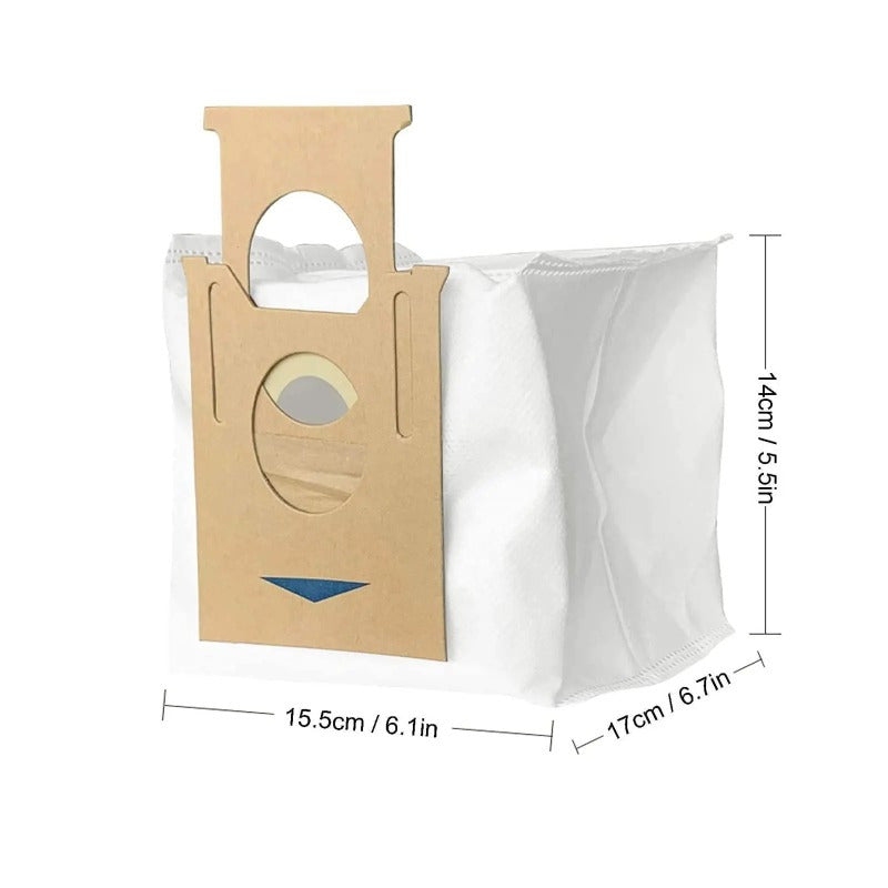 Replacement Paper Dust Bags for Robot Vacuum Cleaners 4-Pack Filters and Floor Attachment