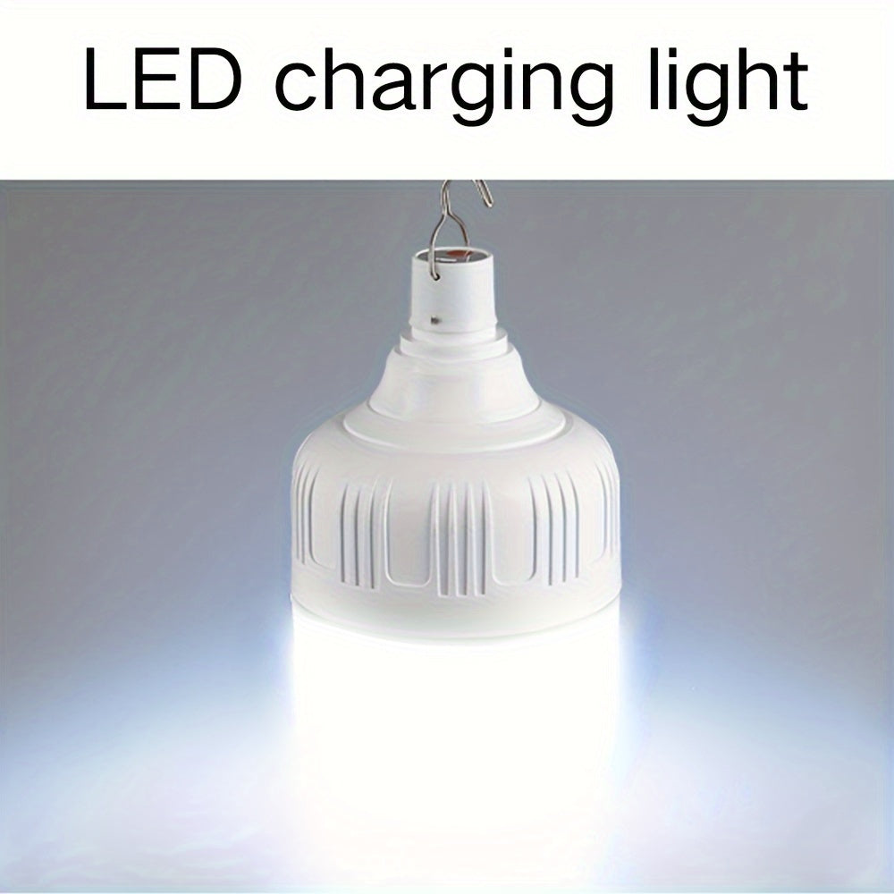 Linterna de camping LED recargable con función de atenuación, luz portátil para exteriores, beige