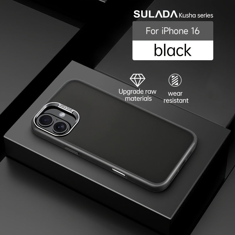 Luxury Matte Electroplated Phone Case for iPhone 16 Pro Max Solid Color Full-Body Protection