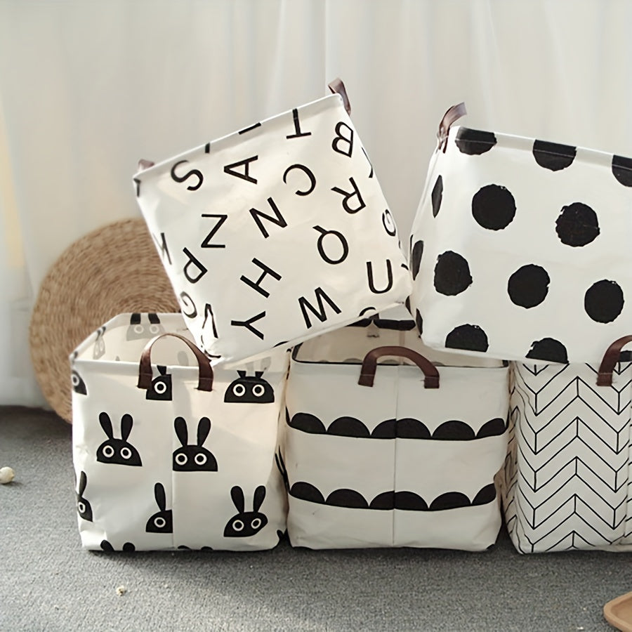 Fabric Hamper with Handles Foldable Storage Basket for Clothing Toys and More