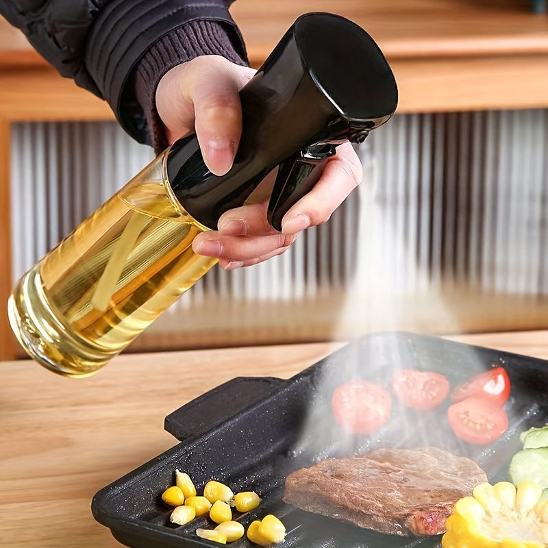 Multi-Function Kitchen Oil Sprayer Refillable Leak-Proof Black Dispenser for Olive Oil Cooking