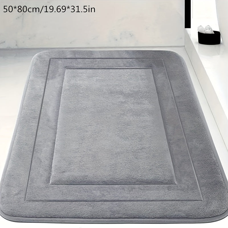 Absorbent Non-Slip Bathroom Floor Mat with Memory Foam PVC Bottom for Bathroom and Bedroom Use