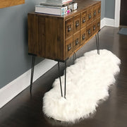 White Faux Sheepskin Rug Soft Plush Washable Bedroom Floor Carpet