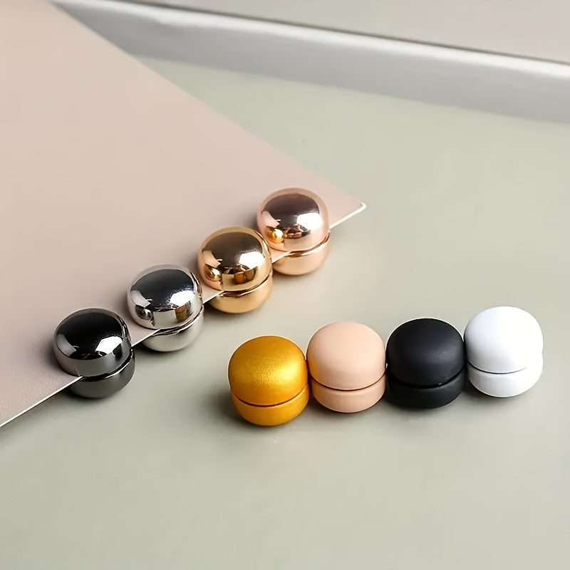 4 ta oddiy uslubdagi magnit sharf tugmalari to'plami, ko'p rangli - kiyimlar uchun aksessuarlar