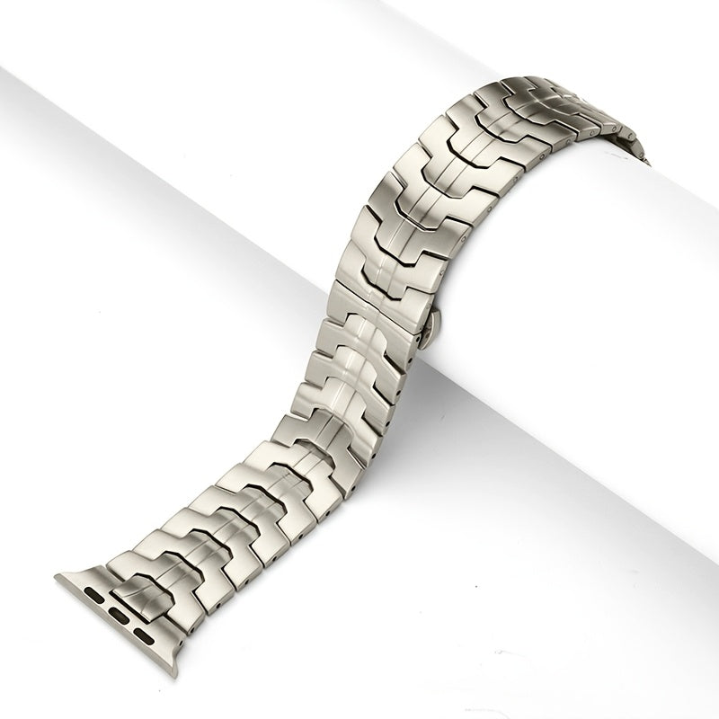 Apple Watch uchun zanglamas po'latdan yasalgan to'r bant, Series 1-10 va SE bilan mos keladi, joylashtiriladigan qistirma, batareya talab qilinmaydi.