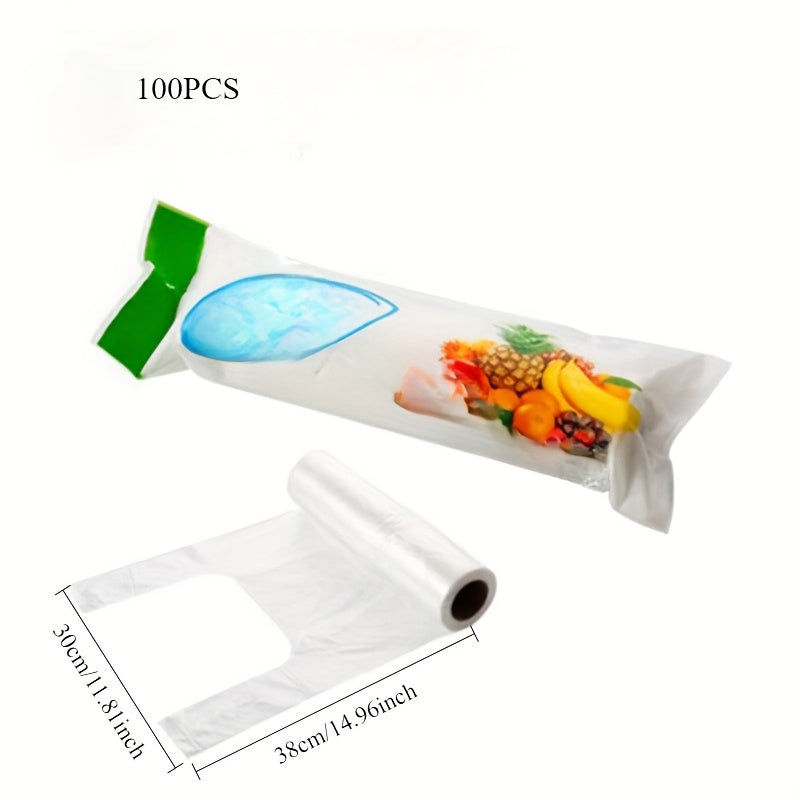 100pcs Household PE Fresh-keeping Bags Thickened Vacuum Sealing Hand-held