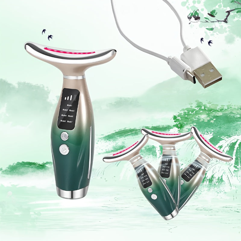 Qayta zaryadlanadigan USB bilan portativ yuz va bo'yin go'zallik qurilmasi, uyda, ofisda va harakatda foydalanish uchun ideal. Yuz massaji uchun sozlanishi mumkin bo'lgan ABS materialidan tayyorlangan.