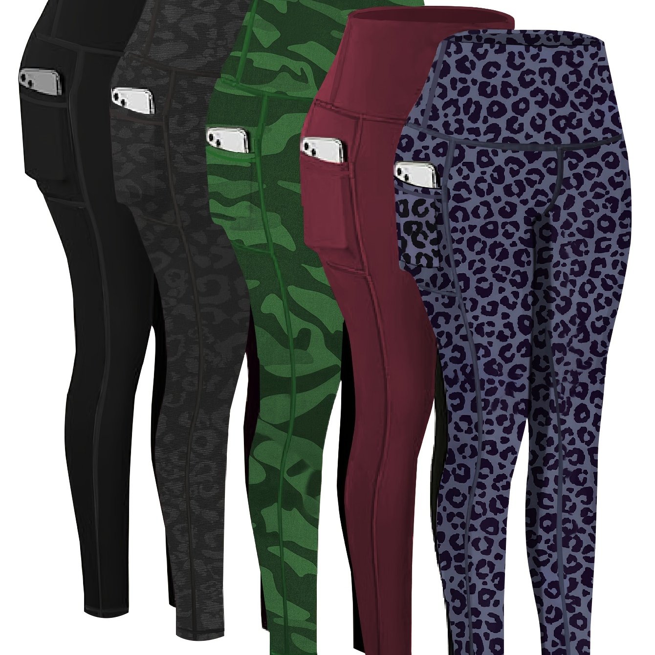 Ayollar uchun sport yoga shimlari yuqori belli kompressiya taytki tez quriydigan