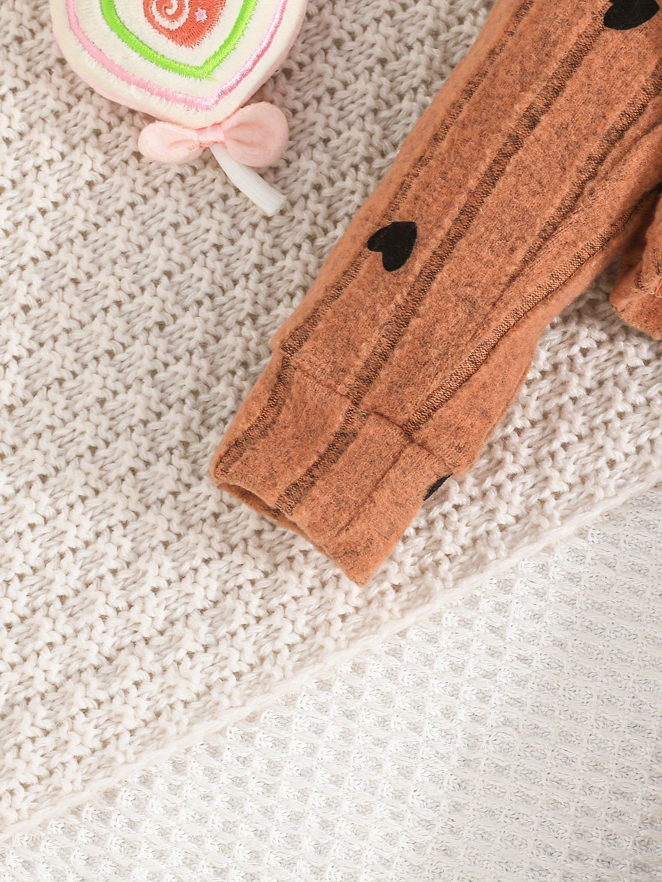 Baby Girl Outfit Set Rib Knit Dress with Geometric Pattern Long Sleeve Top and Slim Fit Camisole Dress for Spring Fall