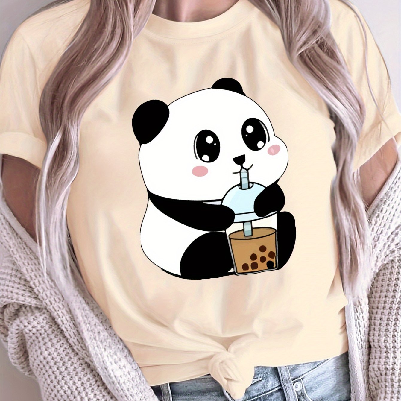 Women's Loose Large Size T-Shirt Spring Summer Short Sleeve Casual Breathable Fabric