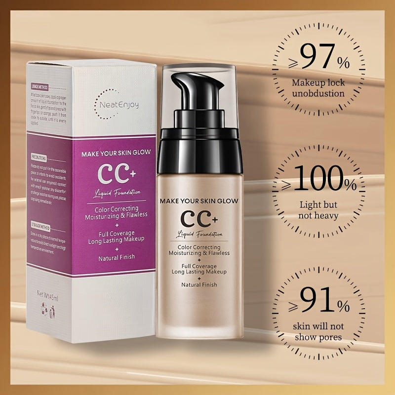 45ml Waterproof Matte CC Foundation with Brightening, Isolating, and Breathable Coverage