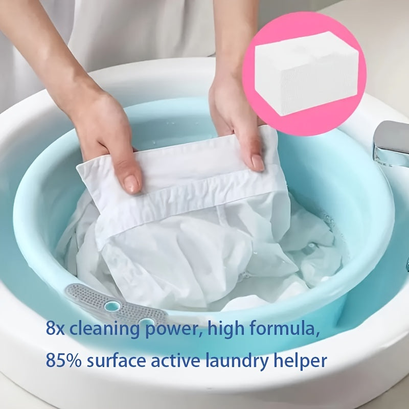 Hypoallergenic Laundry Detergent Sheets with Stain Removal No Plastic Fresh Scent for Home Travel Camping