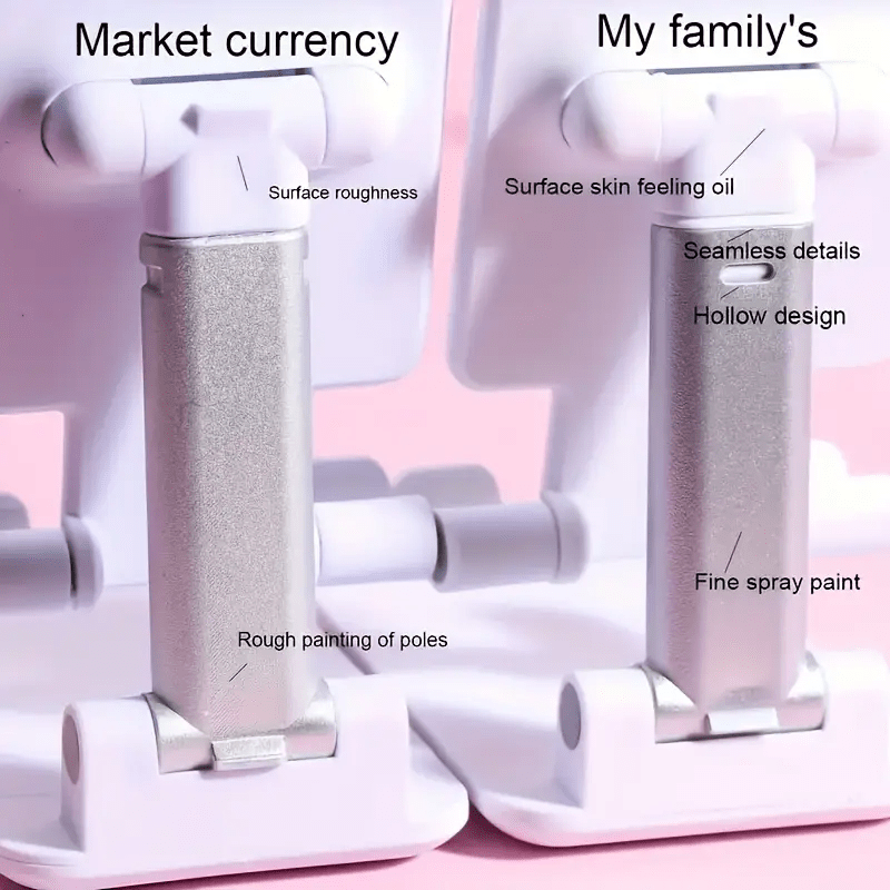 Barcha smartfonlar bilan mos keladigan, ikki rangda mavjud bo'lgan, qo'llaringizni bo'sh qo'yadigan zamonaviy va amaliy telefon ushlagichi, portativ teleskopik dizayni bilan.