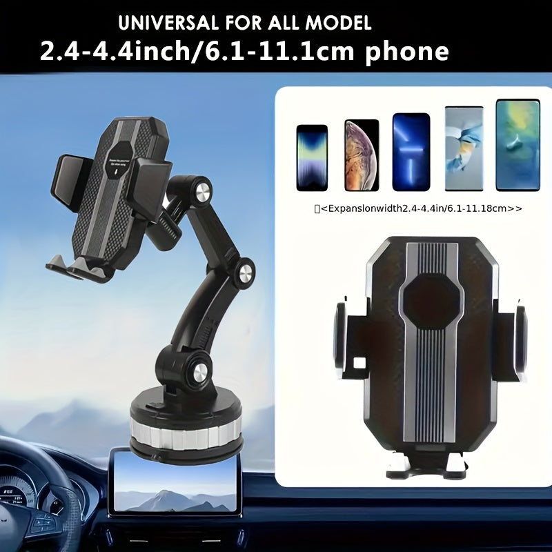 Universal Mechanical Truck Phone Holder With Suction Cup 360° Rotation