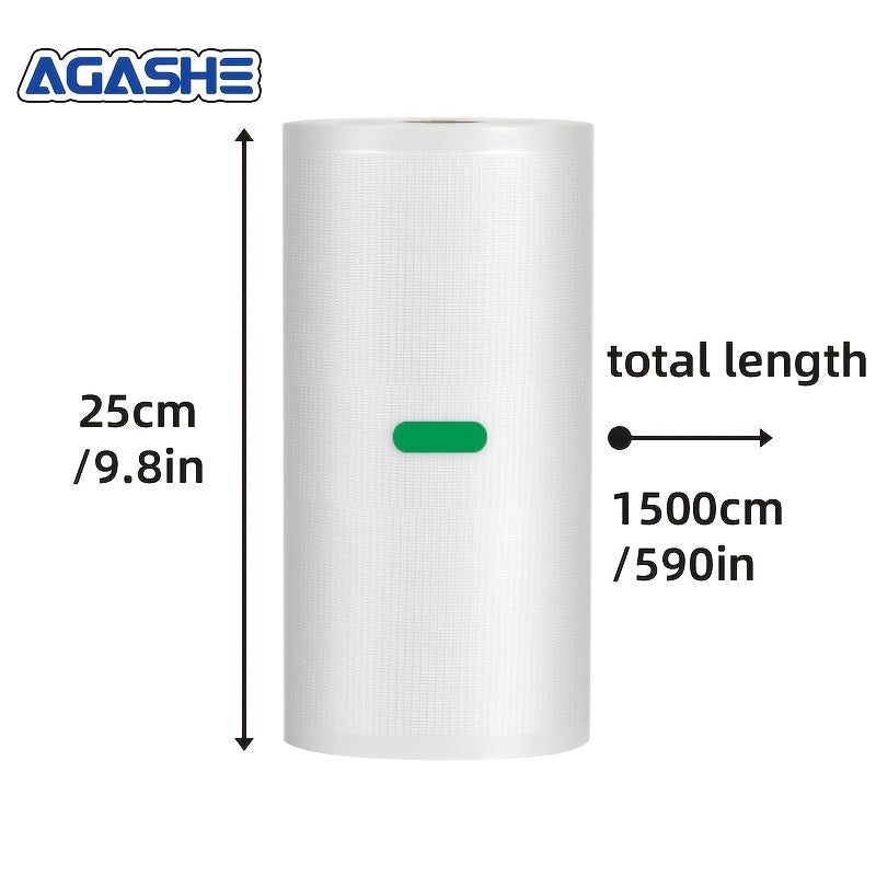 Vakuum yopishtiruvchi rulon 1500cm Bardoshli PE+PA oziq-ovqatni saqlash uchun uy sharoitida