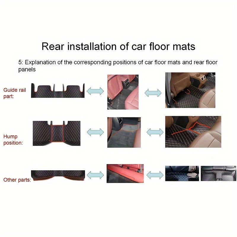 Car Interior Floor Mats 3D PU Leather for Silverado 2500 2002–2009