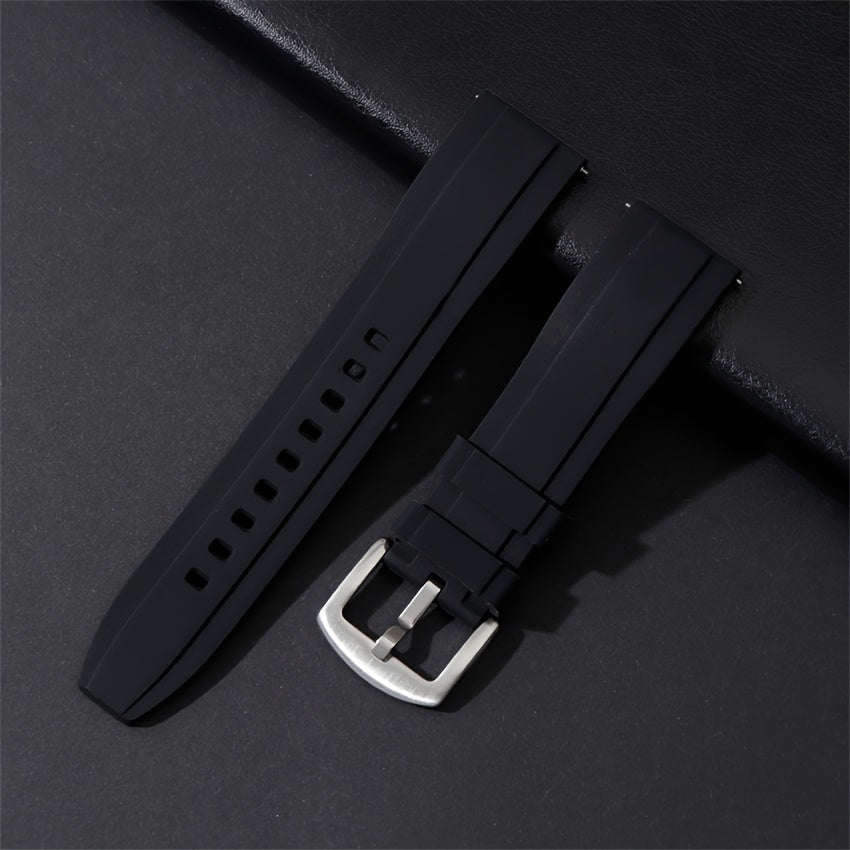 Silicone Rubber Watch Strap 20mm 22mm Quick Release Sports Watch Band in Black Green Orange Blue