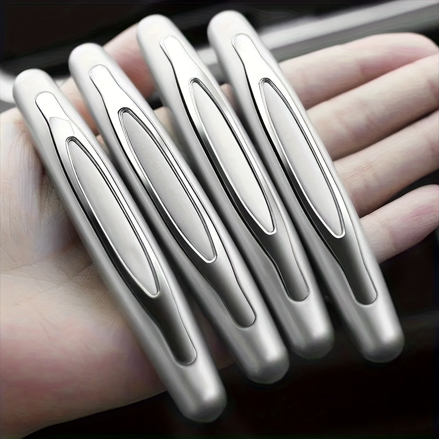 Protectores de parachoques de puertas de coche de 4 piezas, tiras de goma, protectores contra arañazos, duraderos, de plástico